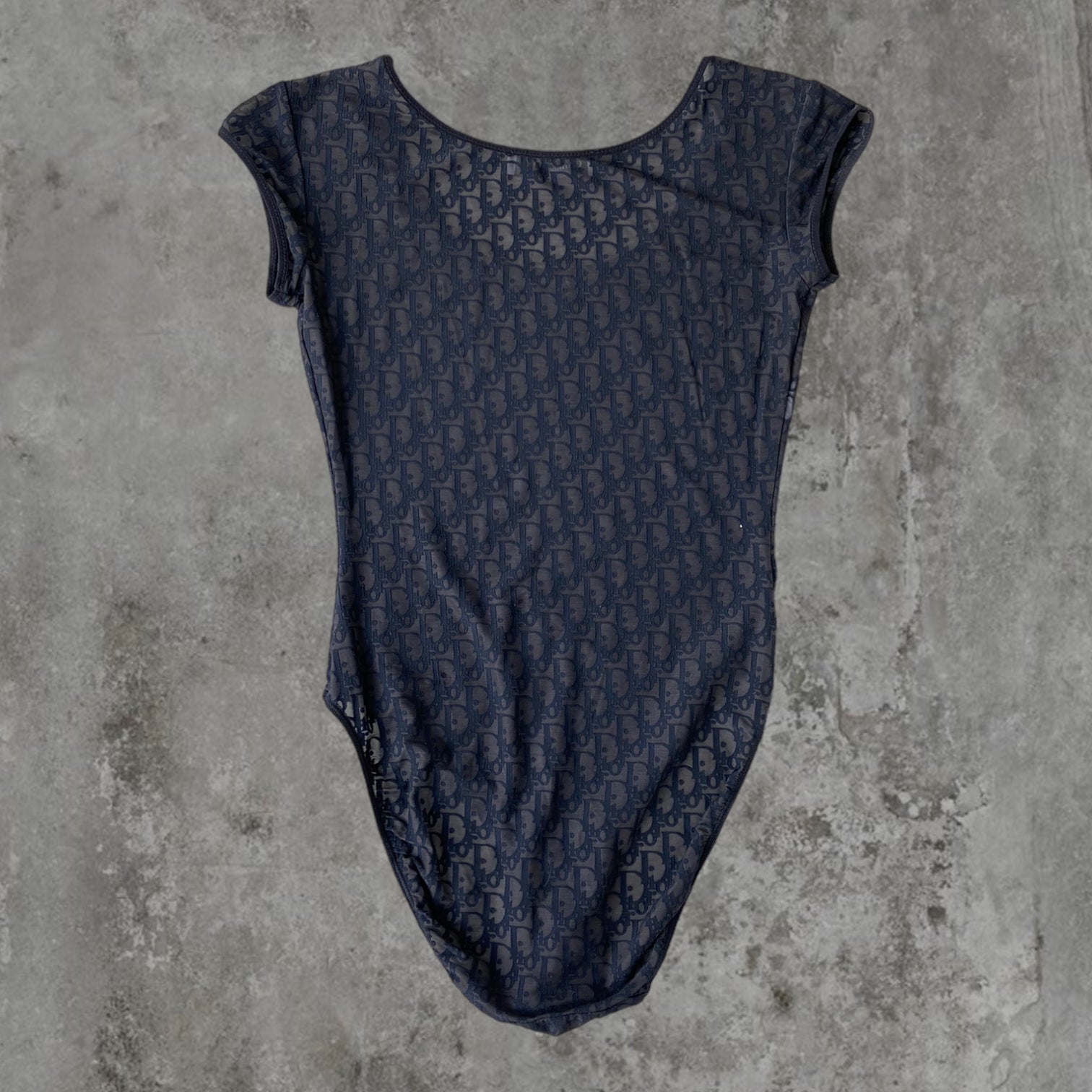 DIOR SHEER MONOGRAM BODYSUIT - M