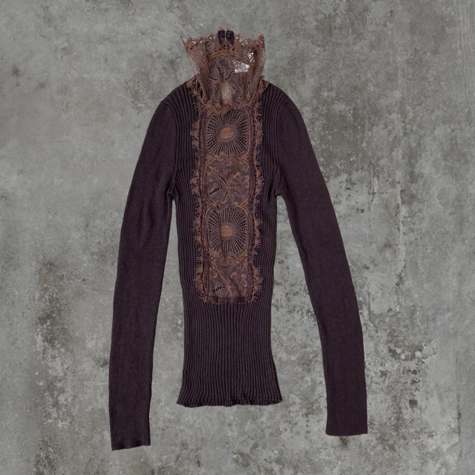 90'S JEAN PAUL GAULTIER LACE CUT-OUT TOP - S