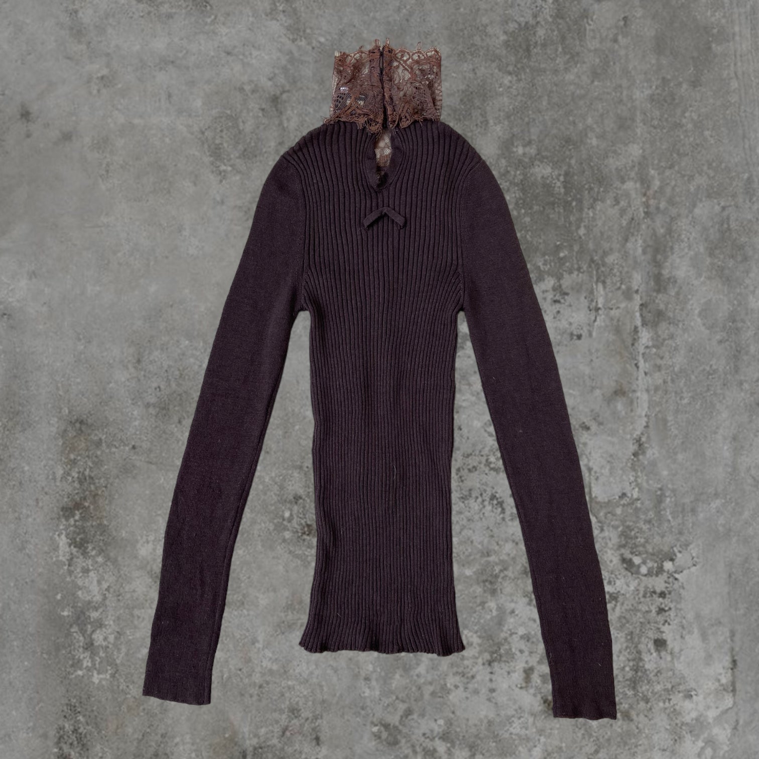 90'S JEAN PAUL GAULTIER LACE CUT-OUT TOP - S