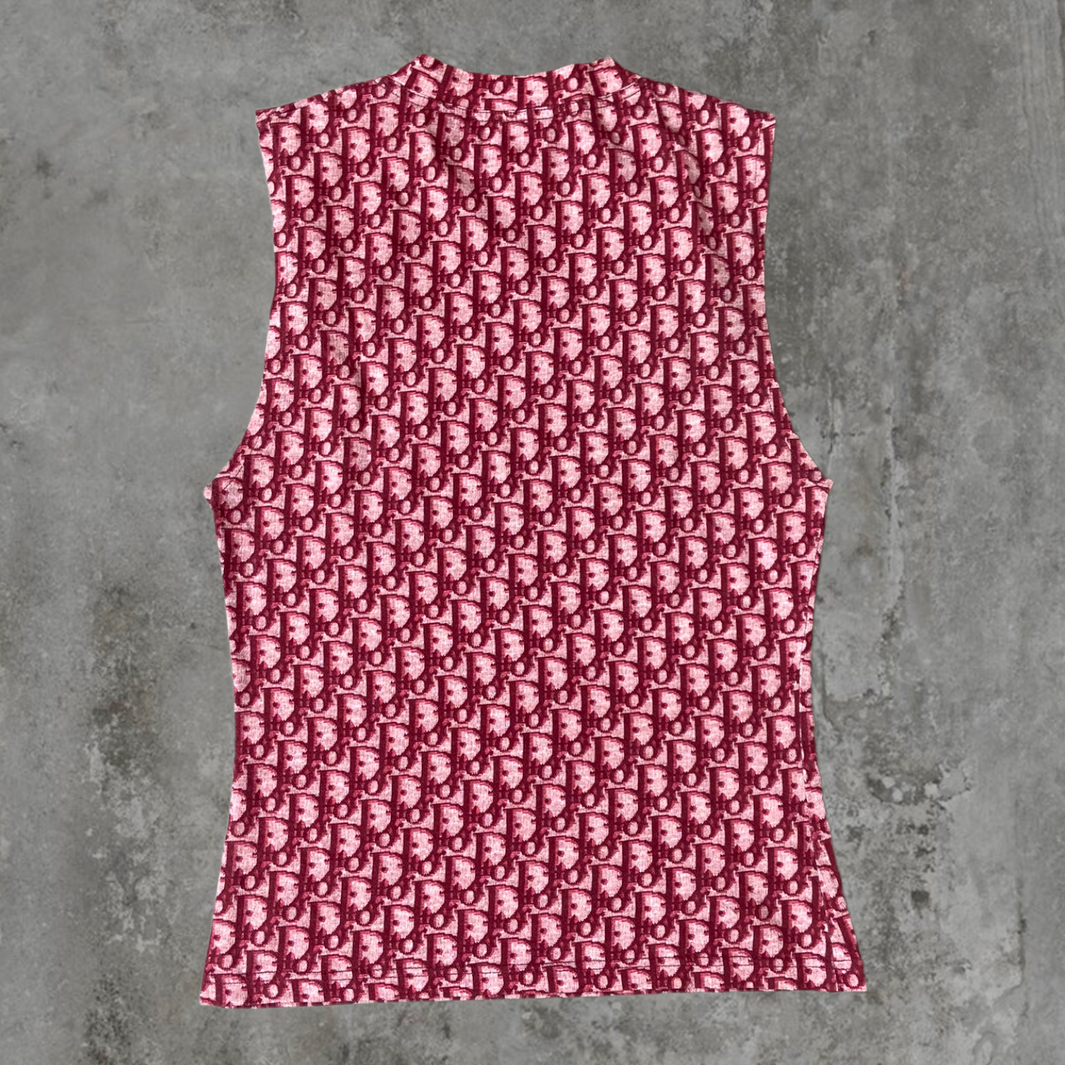 00'S DIOR MONOGRAM TOGGLE TANK TOP - M