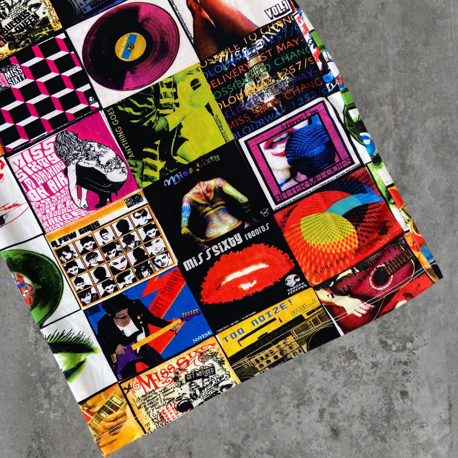 MISS SIXTY MAGAZINE PRINT DRESS - S