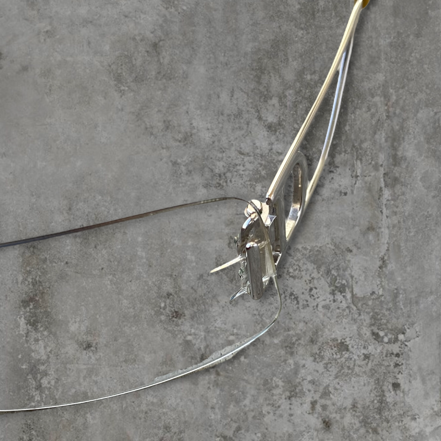 DIOR "MISS DIORELLA" WRAP RIMLESS SUNGLASSES