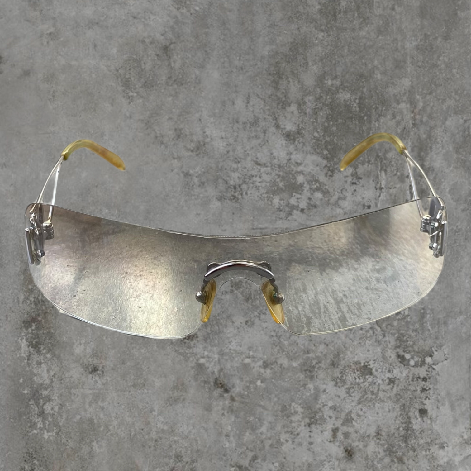 DIOR "MISS DIORELLA" WRAP RIMLESS SUNGLASSES