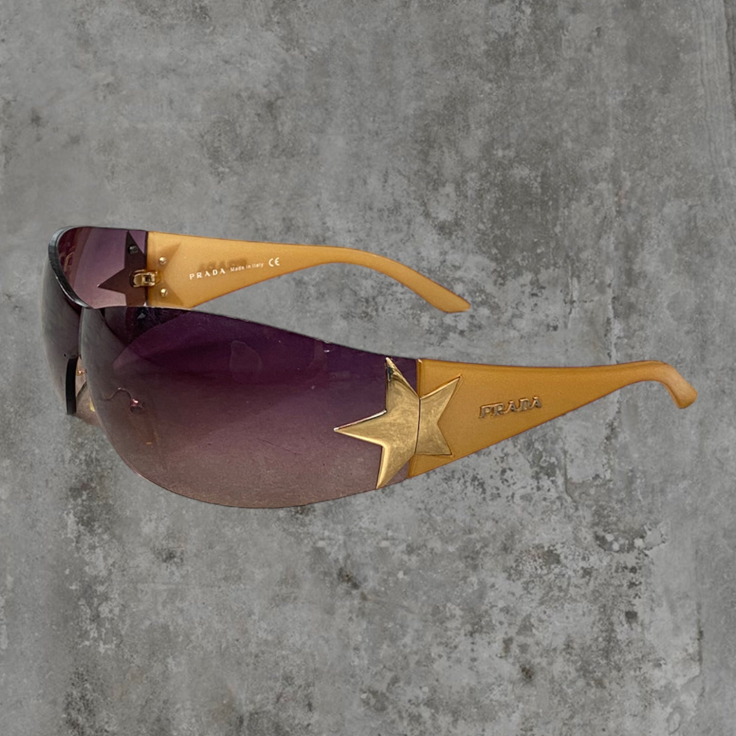 PRADA WRAP AROUND STAR SUNGLASSES