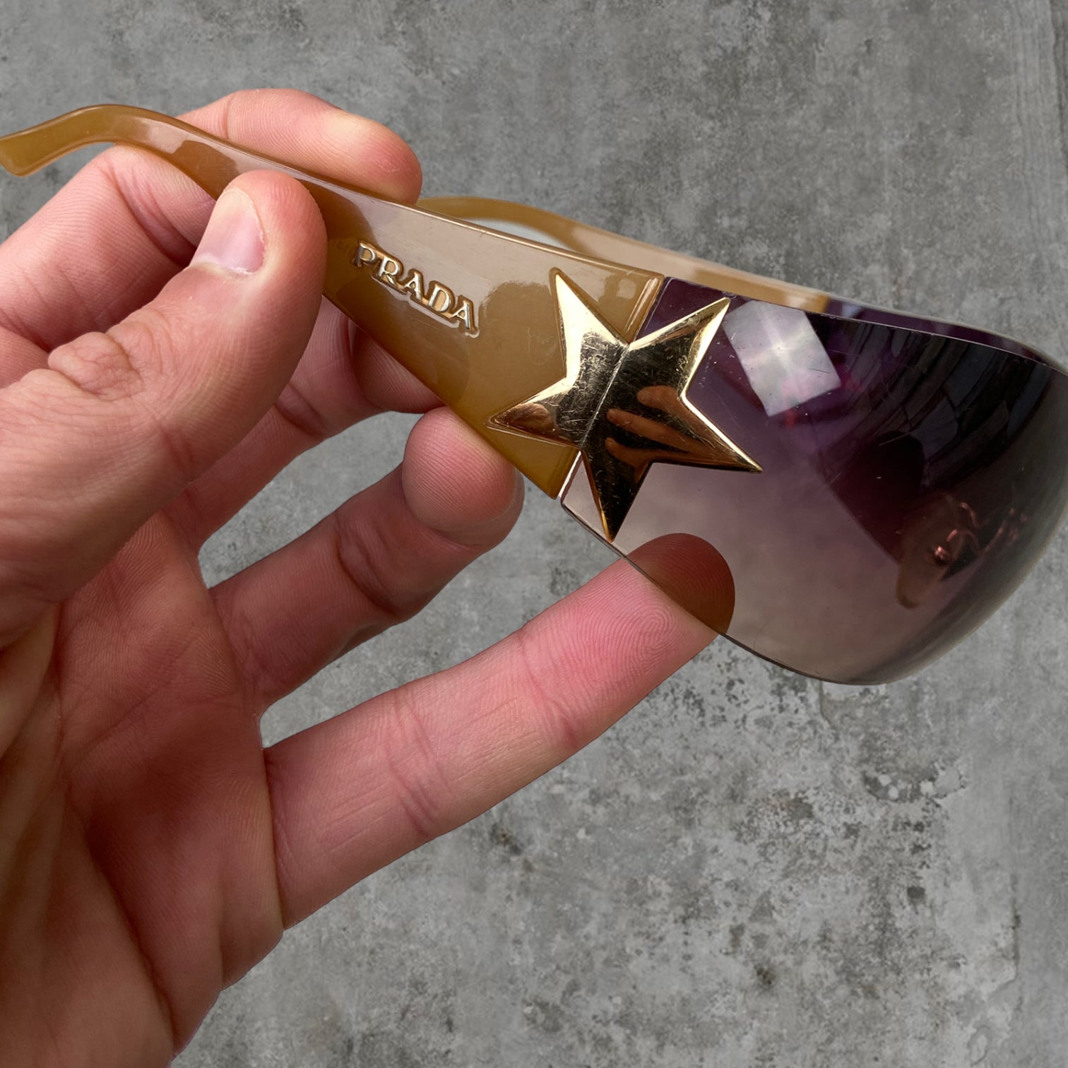 PRADA WRAP AROUND STAR SUNGLASSES