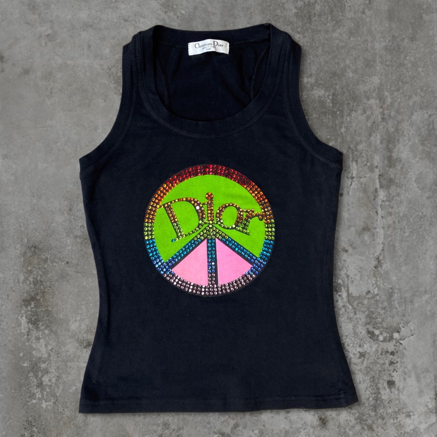 SS05 DIOR BY JOHN GALLIANO 'PEACE' TANK TOP