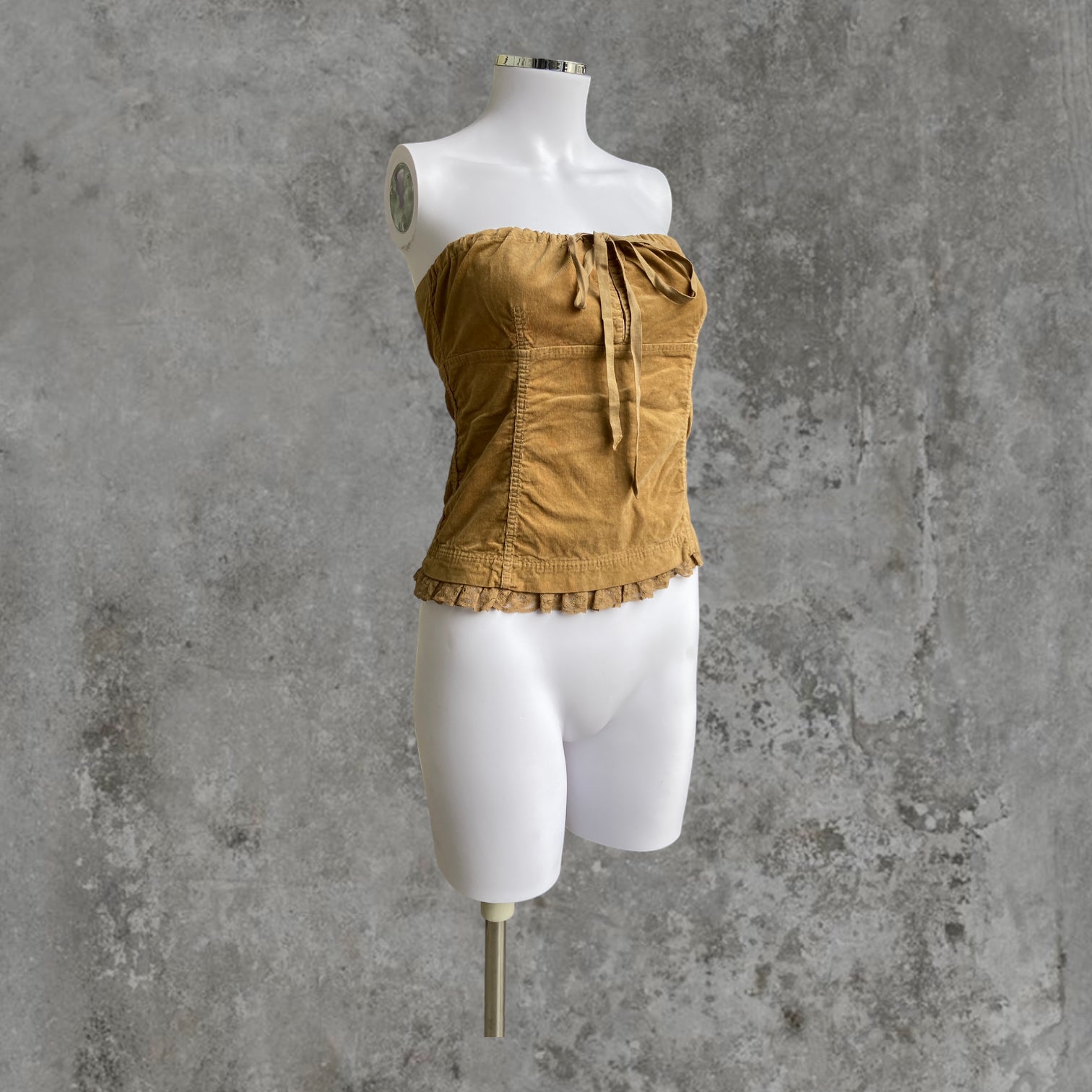 MIU MIU MICRO CORD BANDEAU TOP - M