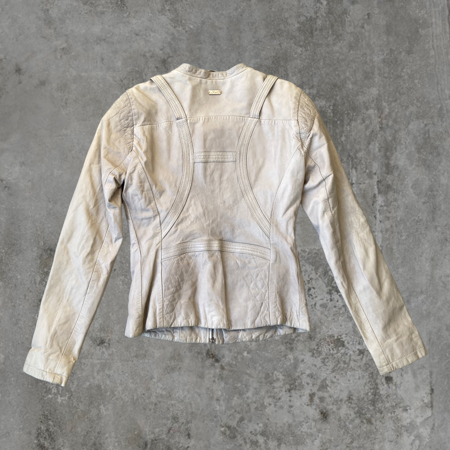 00'S DIESEL LEATHER JACKET - S