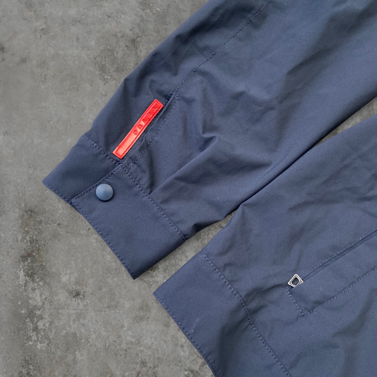 PRADA SPORT NAVY NYLON JACKET - L
