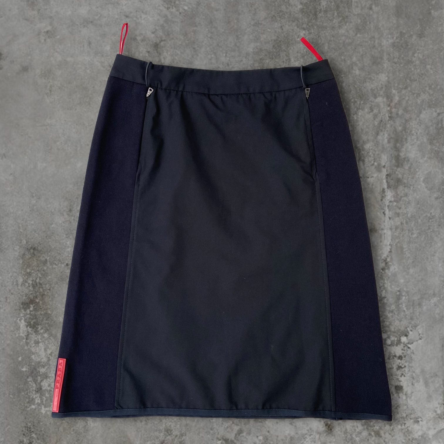 PRADA SPORT NYLON MIDI SKIRT - S