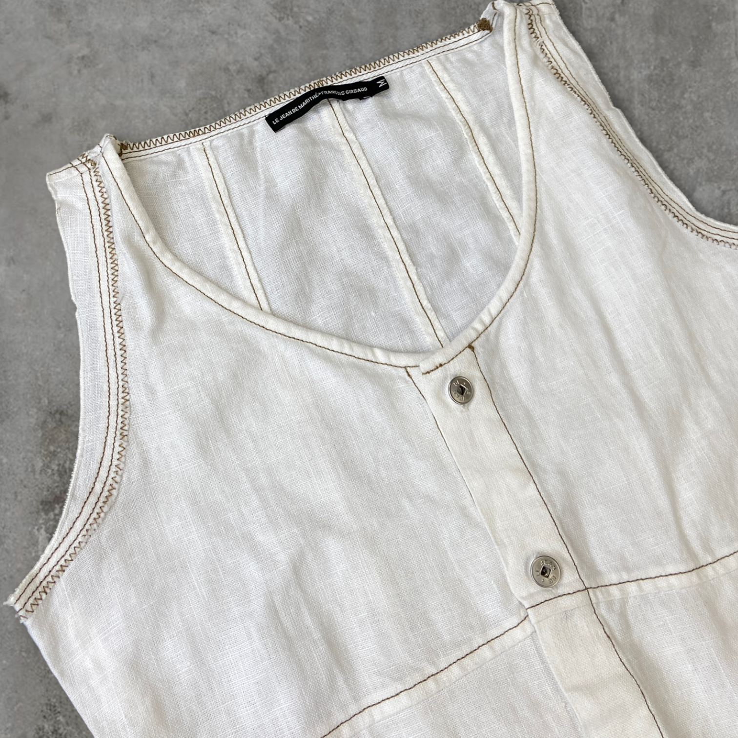 MARITHÉ FRANÇOIS GIRBAUD MFG LINEN WAISTCOAT - M
