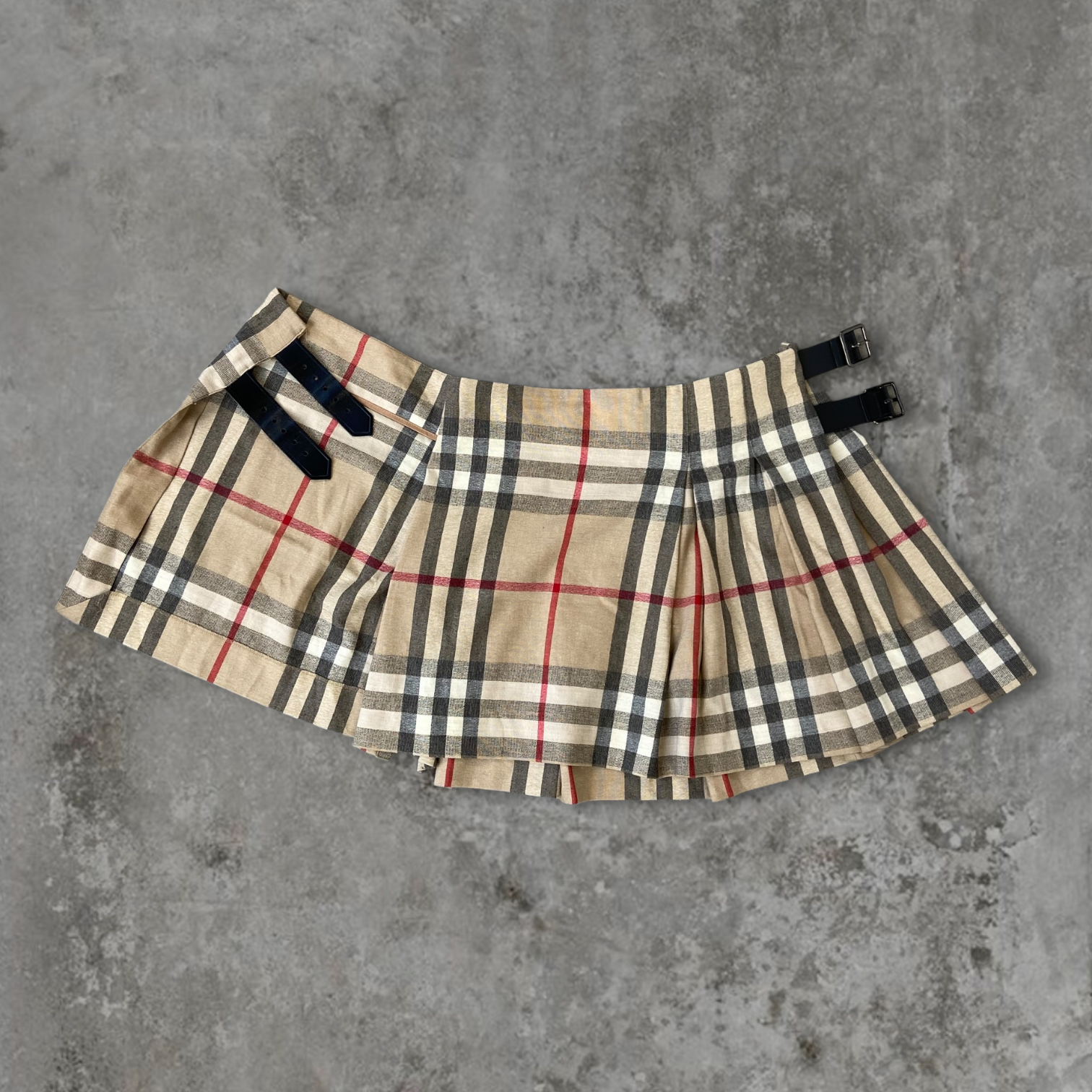 BURBERRY NOVA MINI WRAP SKIRT - UK 10