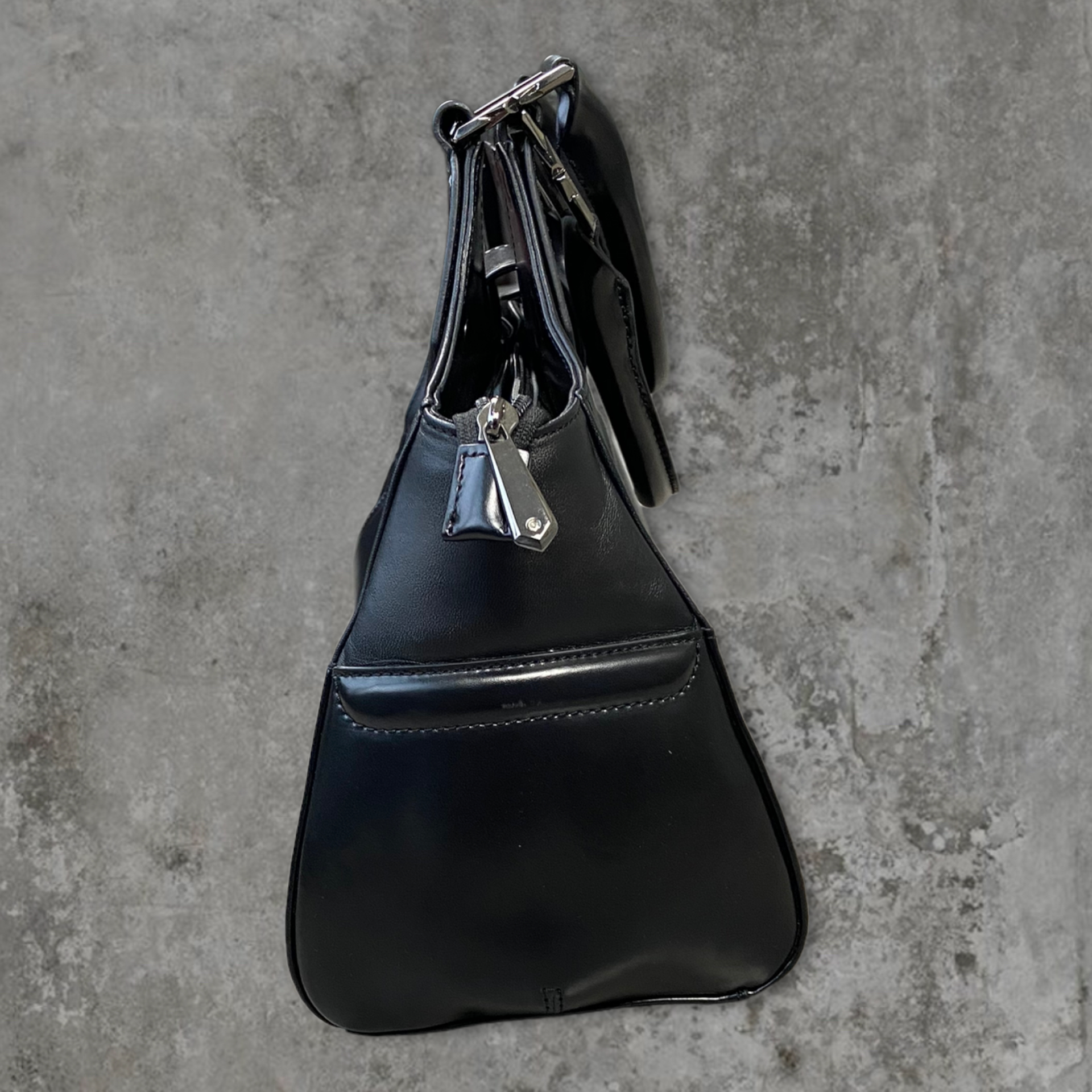 THIERRY MUGLER LEATHER AND CHROME STAR BAG