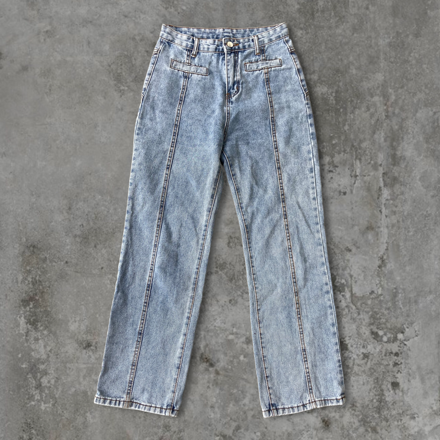 STAR WIDE-LEG DENIM JEANS - S