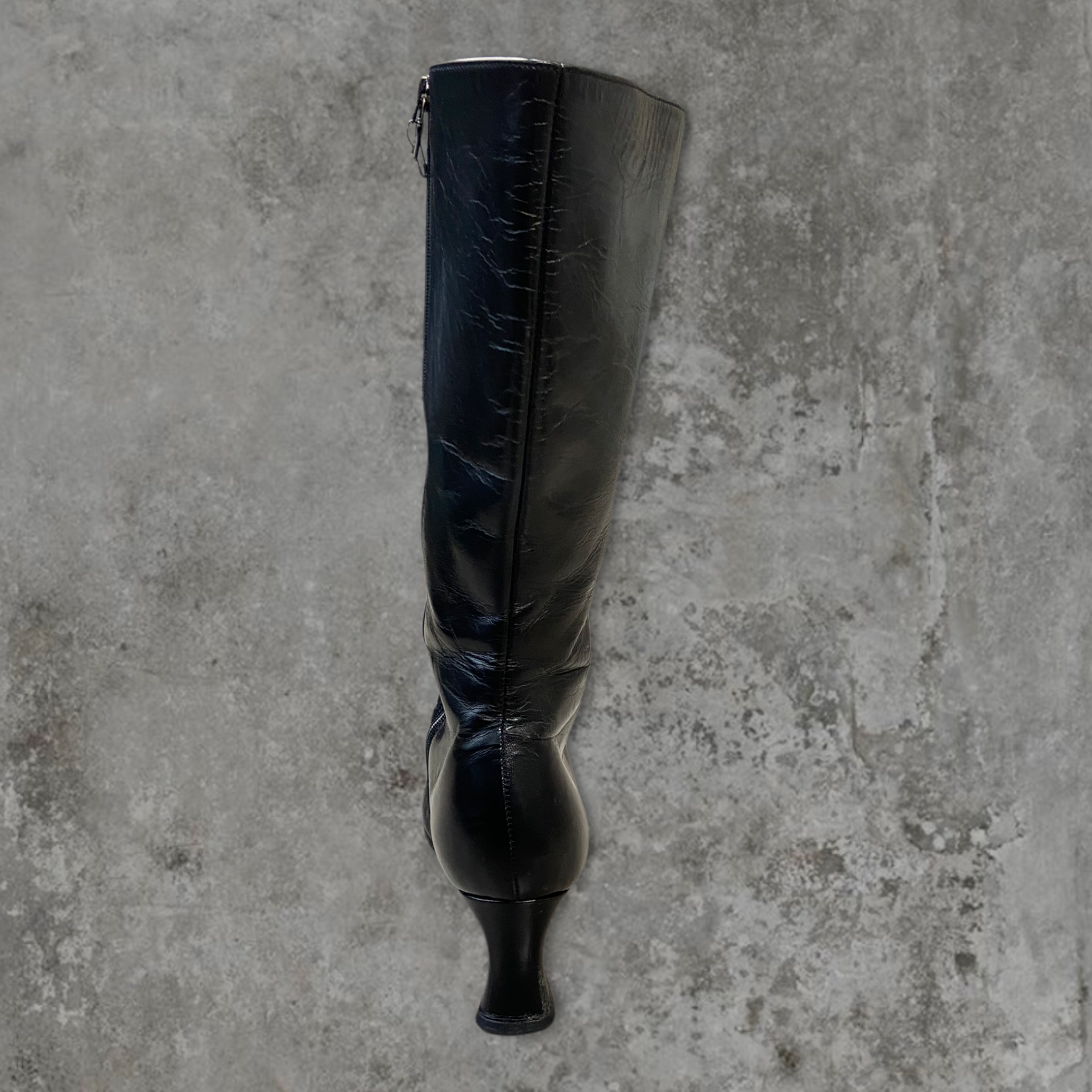 PRADA 1999 LEATHER LACE UP BOOTS - EU 41