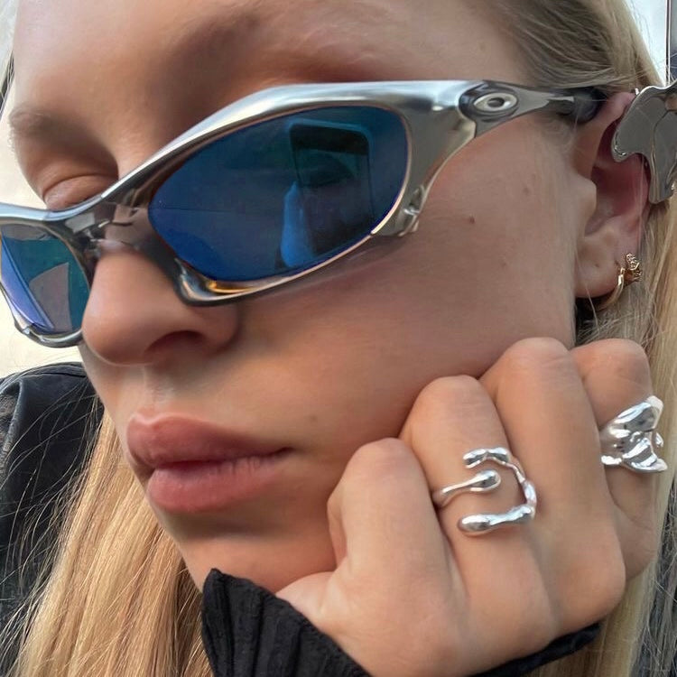 OAKLEY CRYSTAL BLACK ICE IRIDIUM SPLICE SUNGLASSES