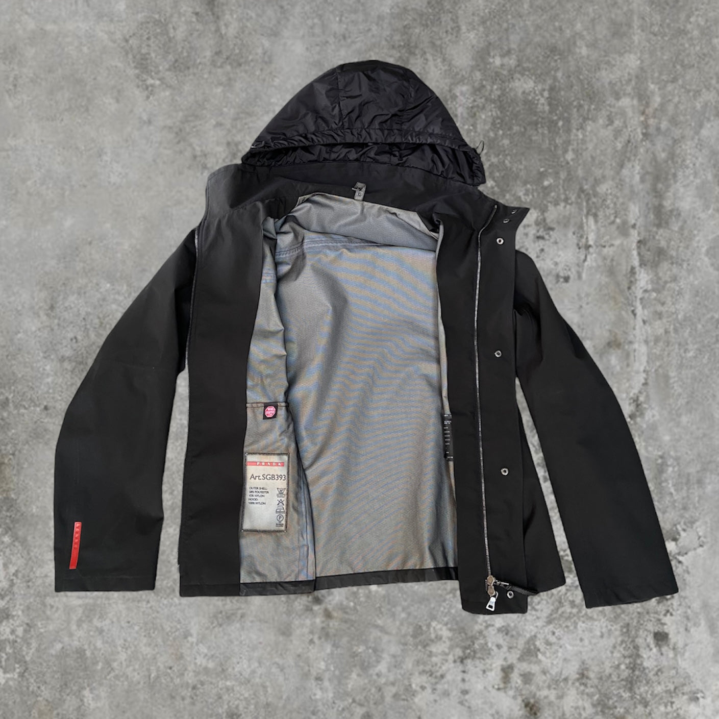 PRADA SPORT NYLON 2 IN 1 JACKET - L