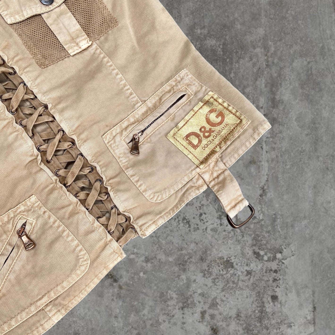 DOLCE AND GABBANA CARGO CORSET TOP