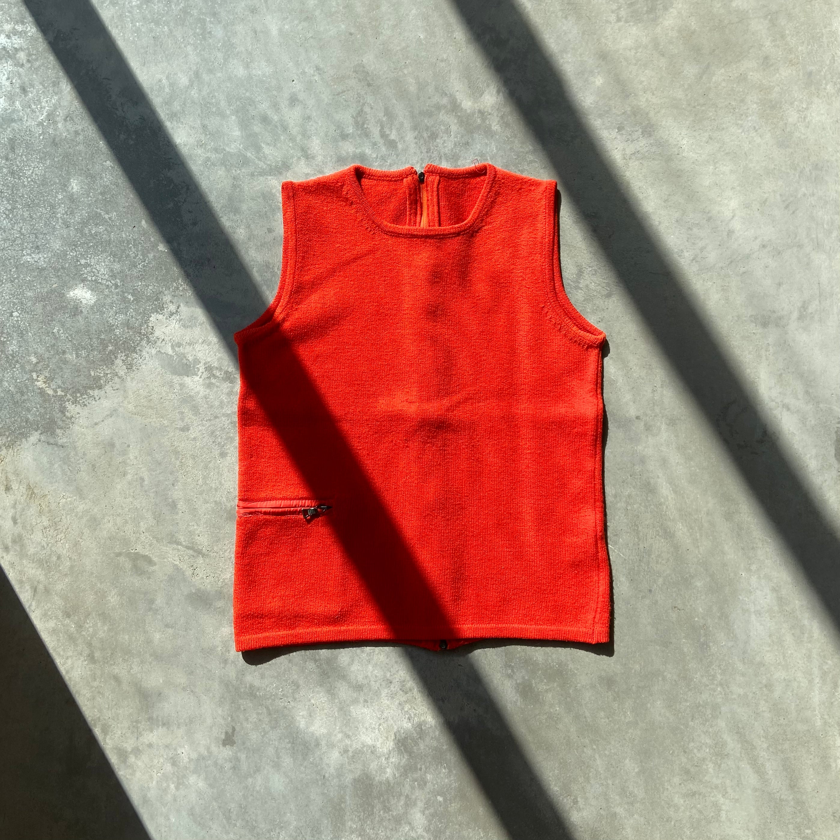 PRADA DOUBLE ZIP KNIT TOP - S/M