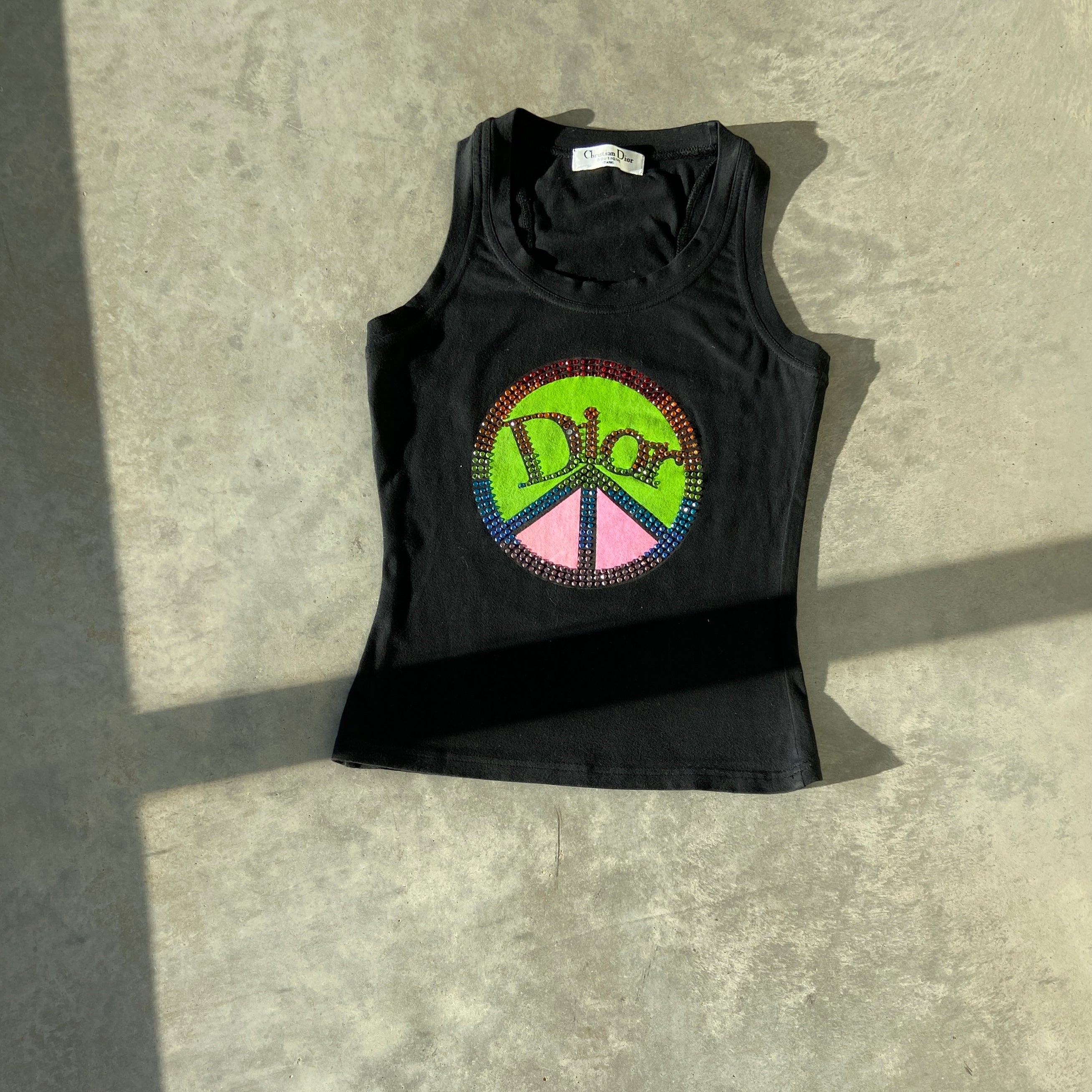 SS05 DIOR BY JOHN GALLIANO 'PEACE' TANK TOP
