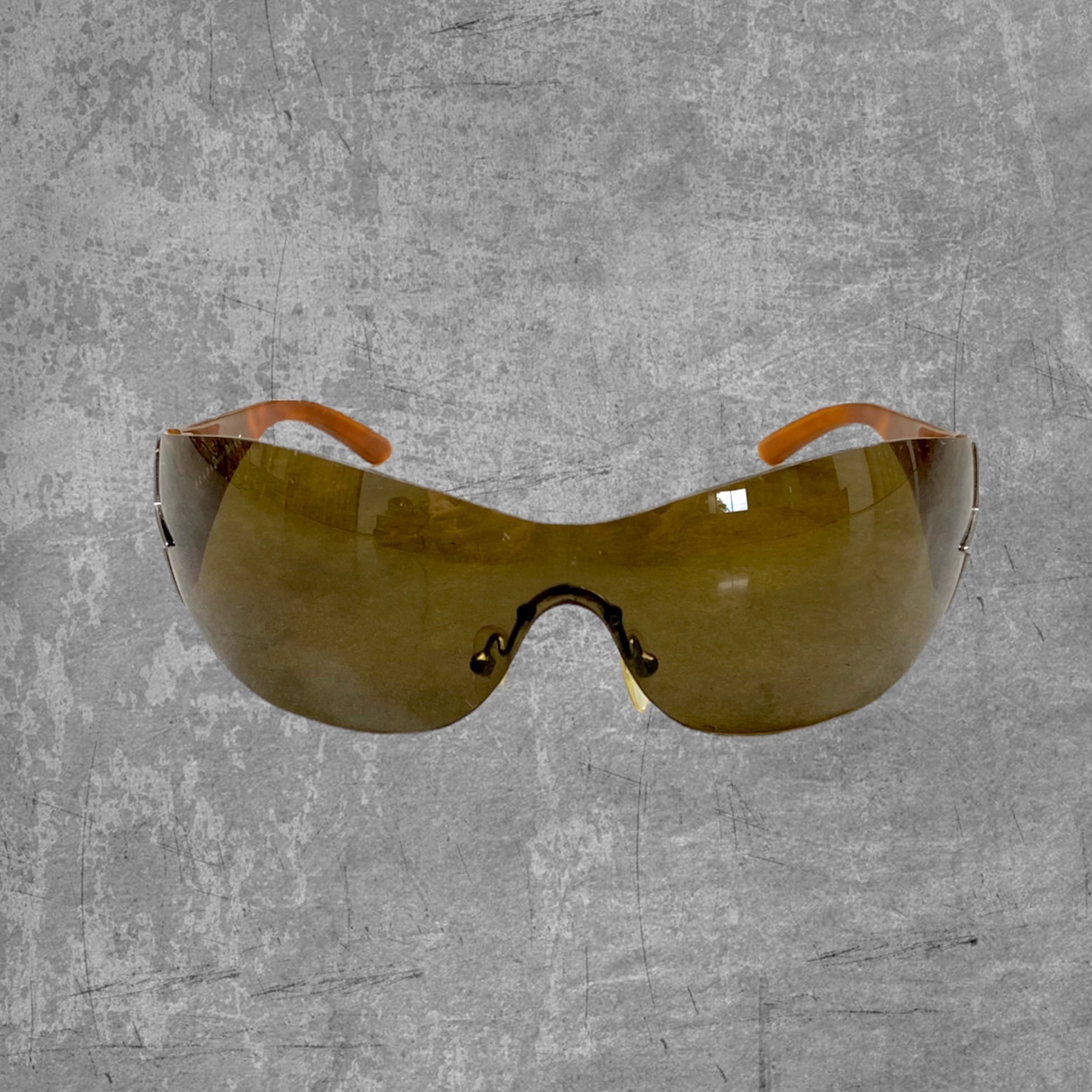 PRADA WRAP AROUND STAR SUNGLASSES - TORTOISE SHELL
