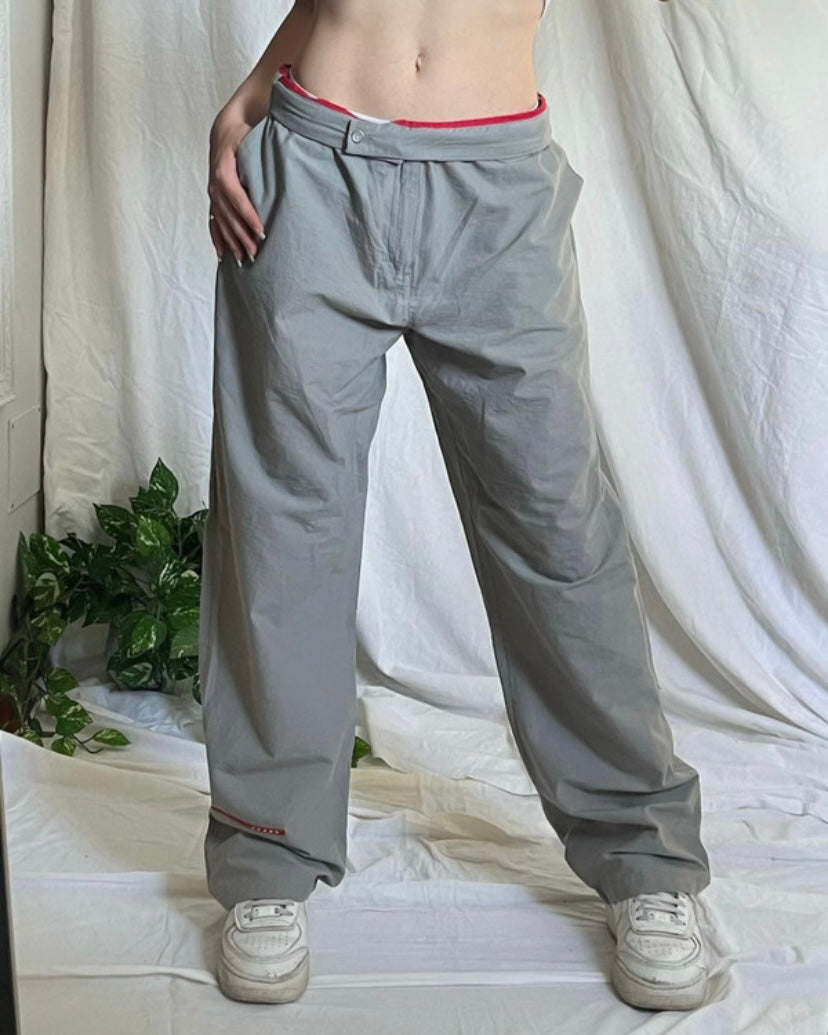 PRADA SPORT WIDE LEG TROUSERS - M