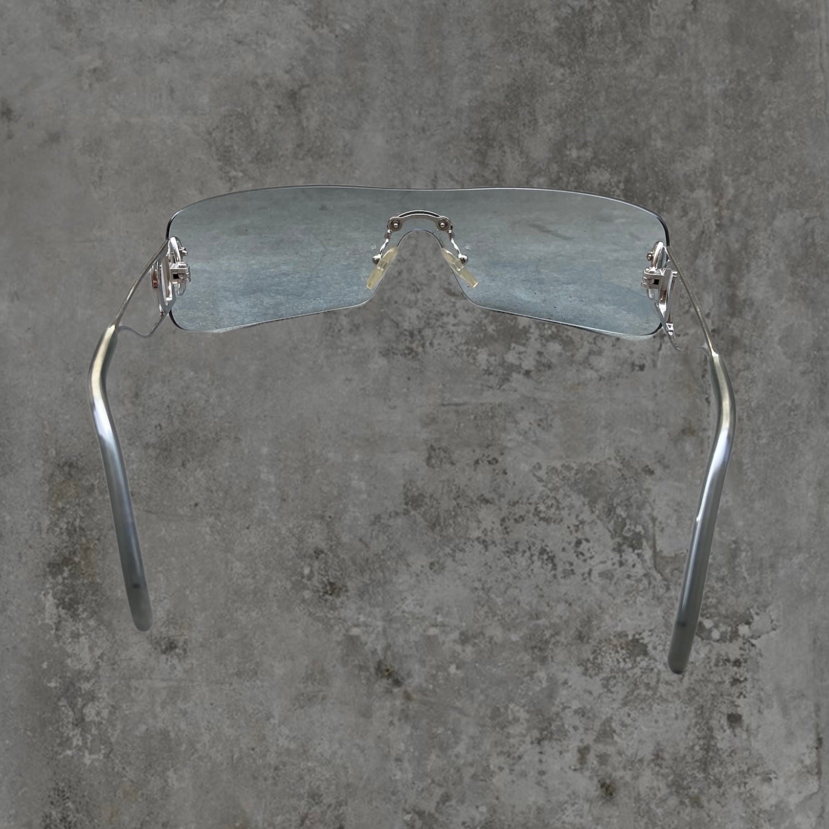 DIOR "MISS DIORELLA" WRAP RIMLESS SUNGLASSES