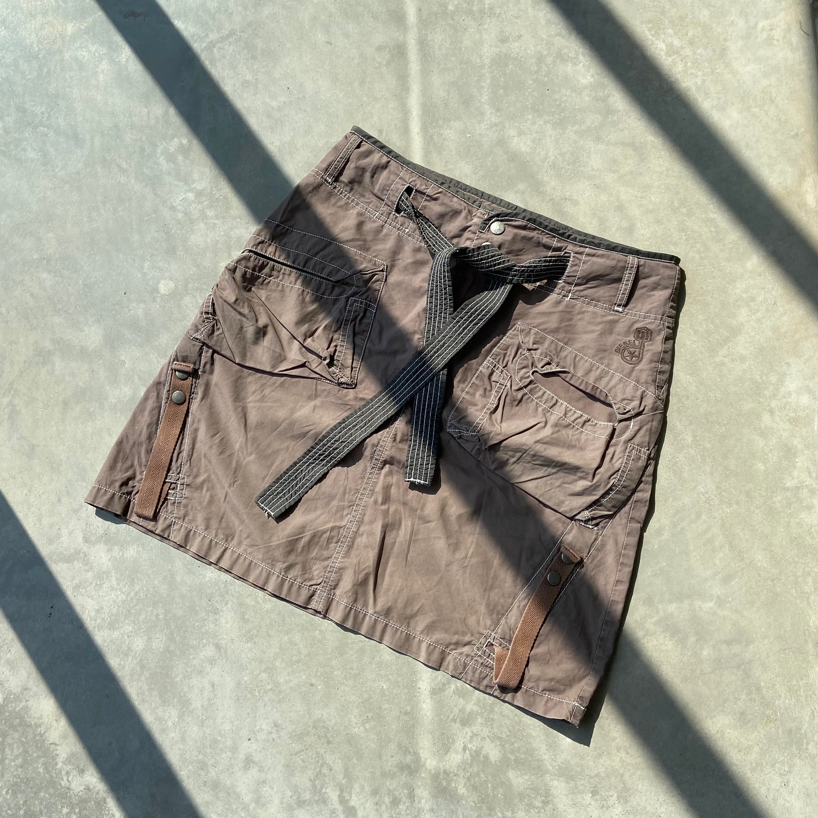 DIESEL BROWN CARGO POCKET SKIRT