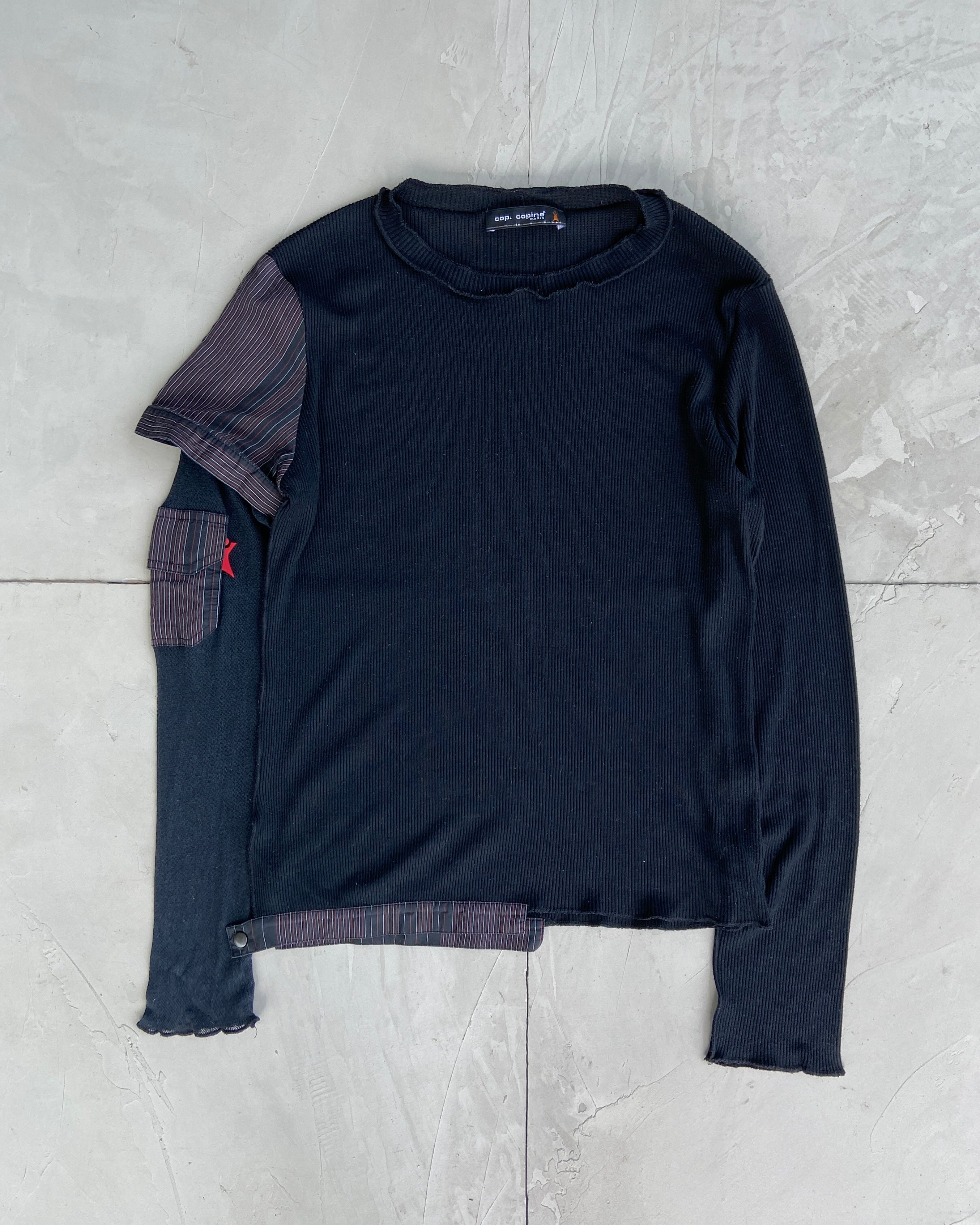 COP COPINE DOUBLE LAYER RIBBED LONG SLEEVE TEE - S/M