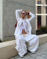 1990S VINTAGE MILITARY OVERPANTS - WHITE