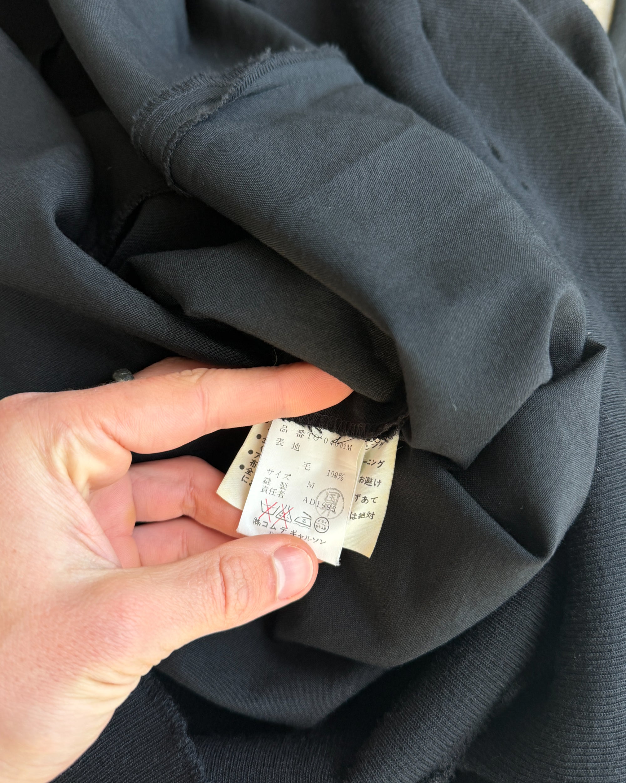 Comme des Garçons Tricot FW93 Wool Overcoat Dress – M-on a concrete background