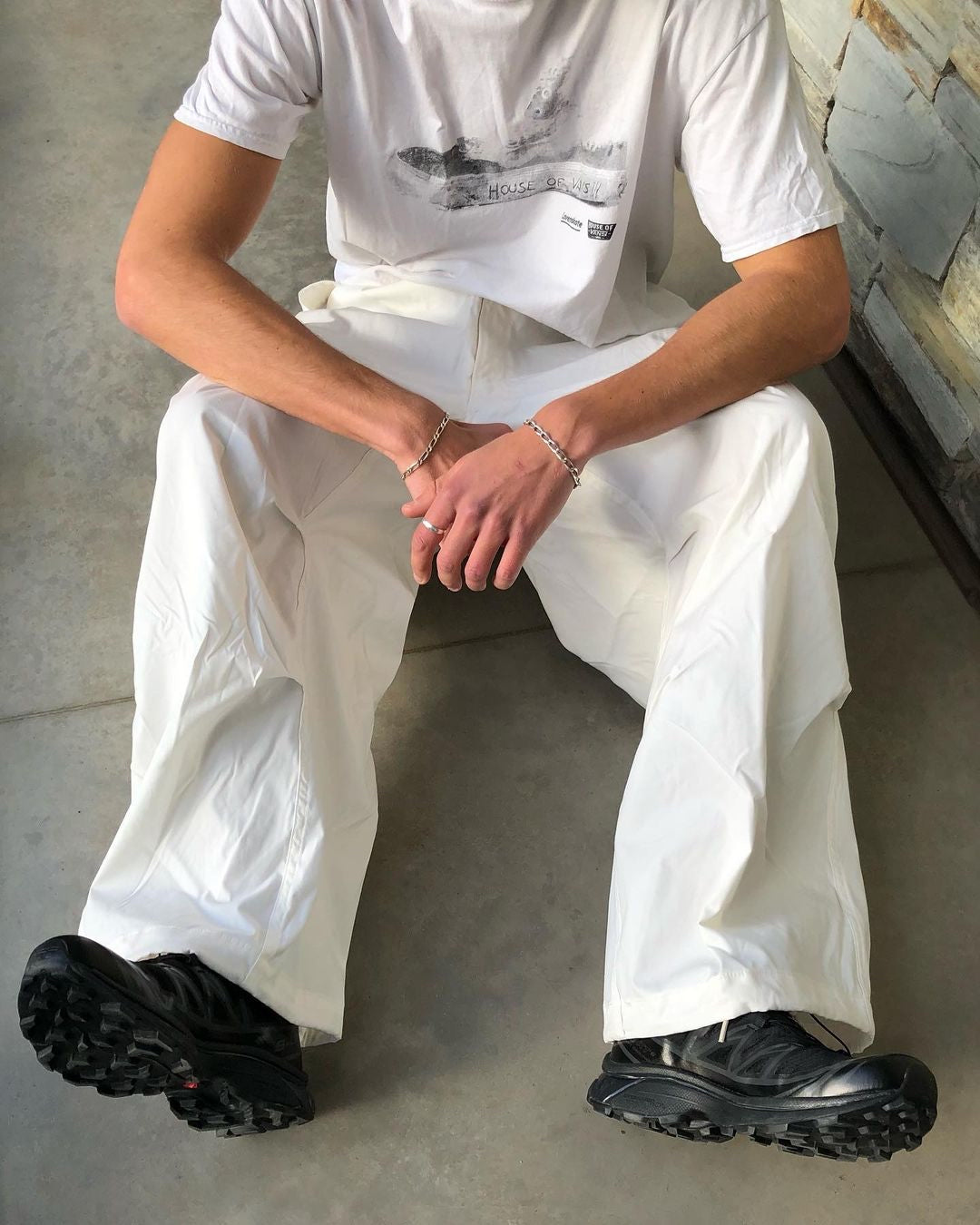 1990S VINTAGE MILITARY OVERPANTS - WHITE