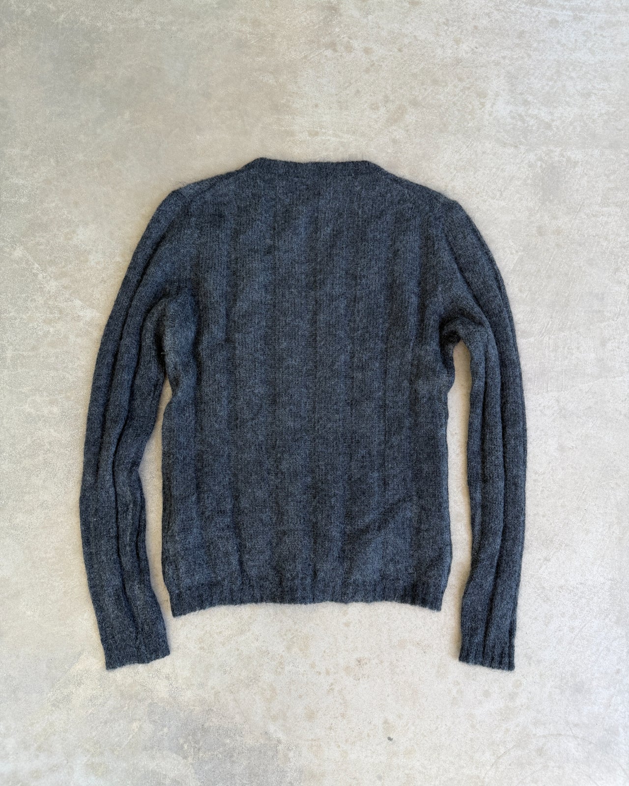 Prada SS2016 Mohair Nylon Blend Sweatshirt – S-on a concrete background