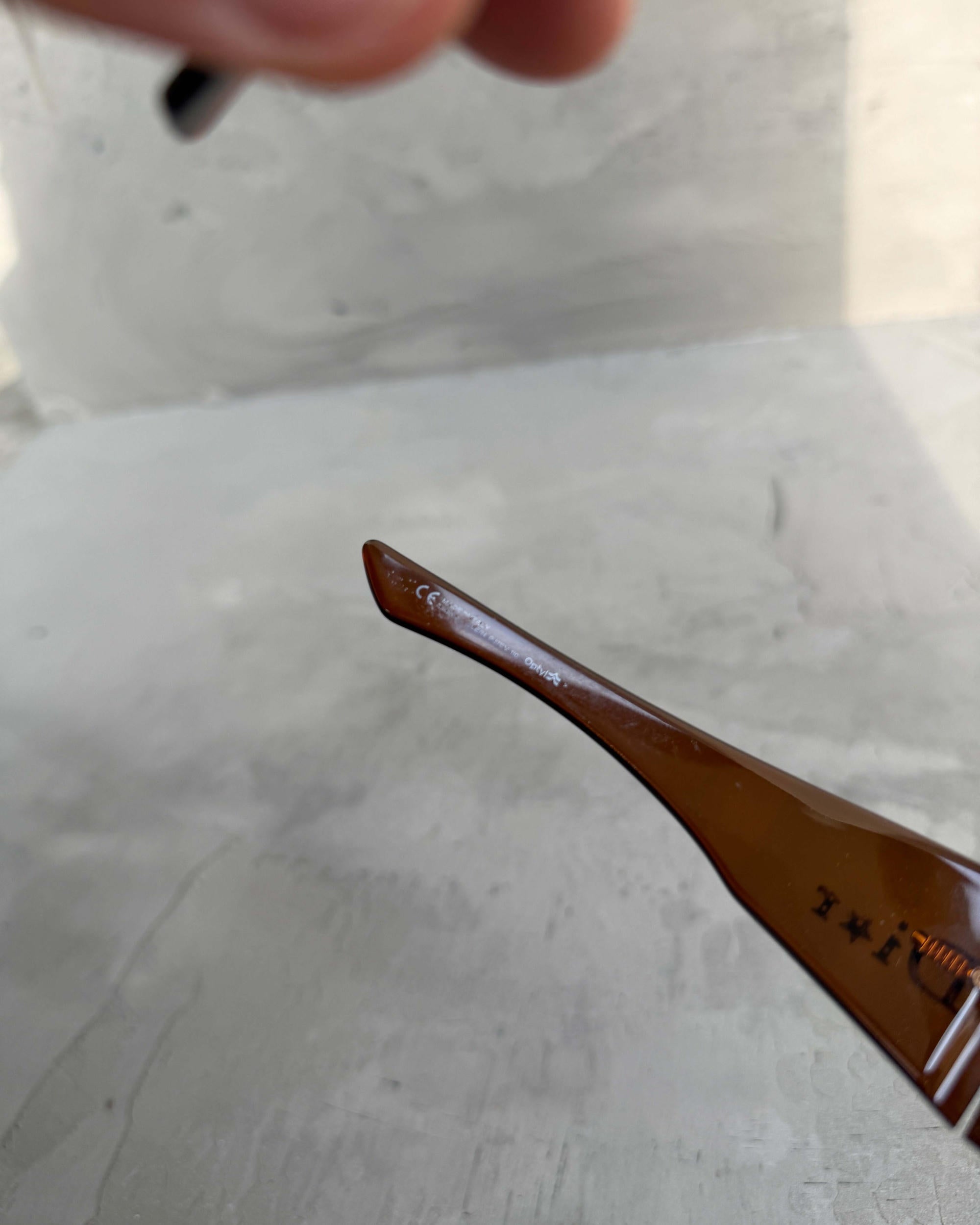 Giorgio Armani Oversized Frame Sunglasses-on a concrete background