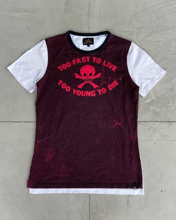 VIVIENNE WESTWOOD 'TOO FAST TO LIVE TOO YOUNG TO DIE' TOP - S
