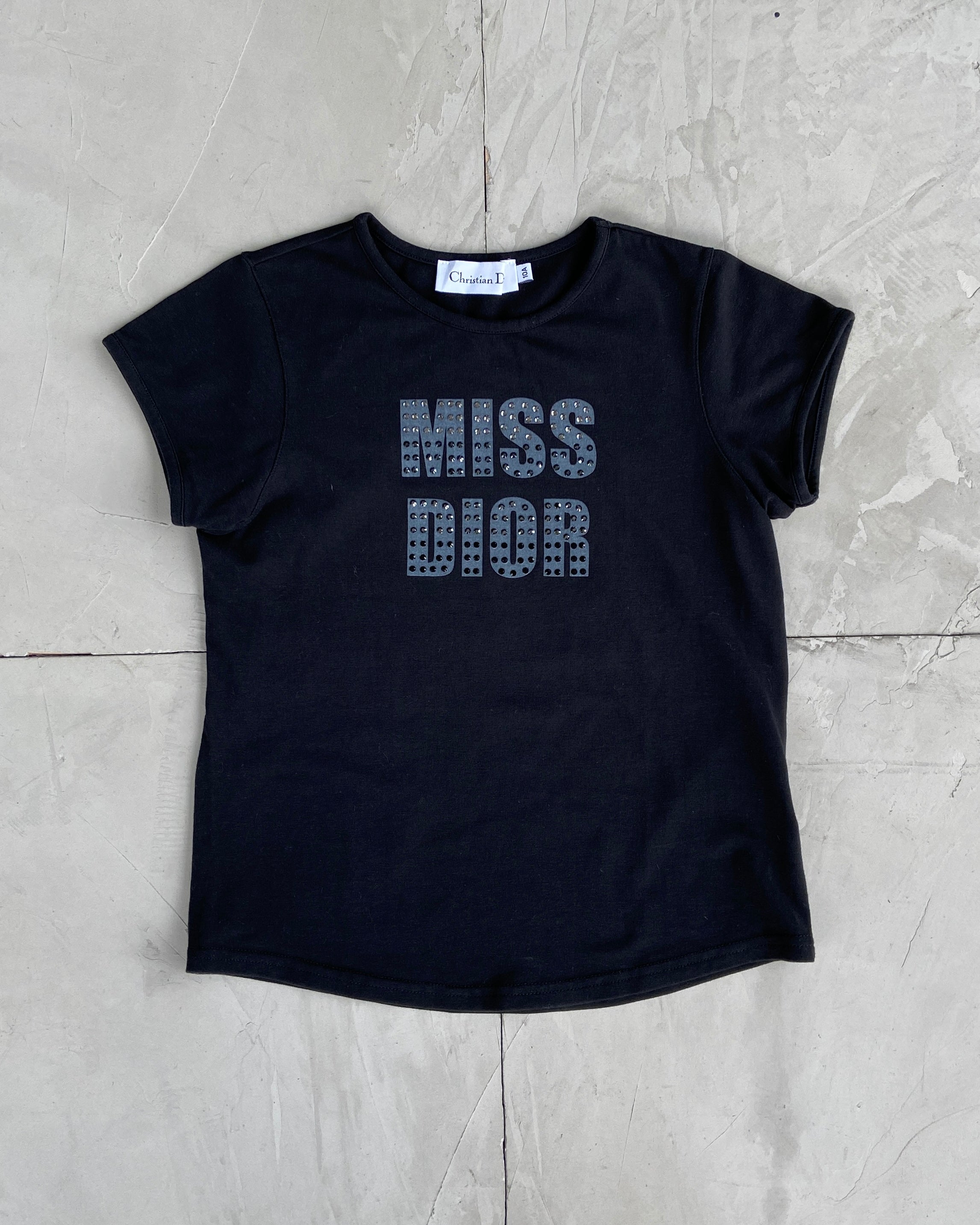 CHRISTIAN DIOR "MISS DIOR" RHINESTONED TOP - XS/S