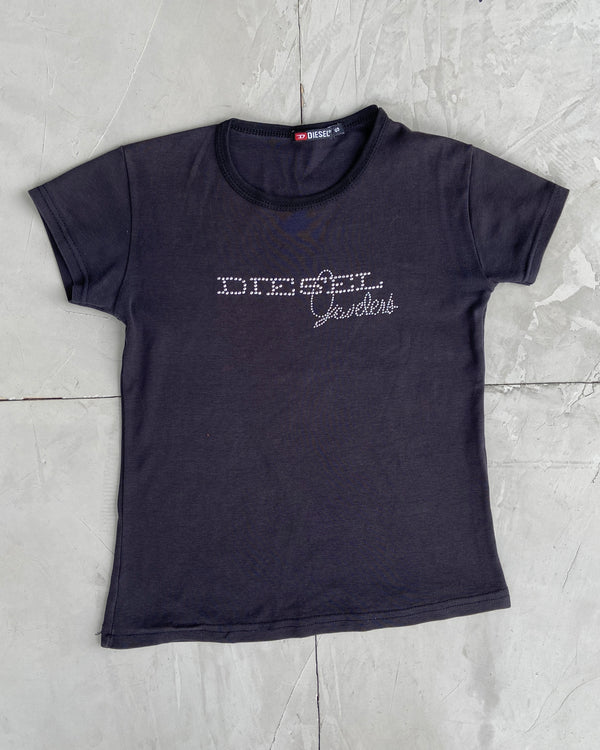 DIESEL RHINESTONED TOP - S