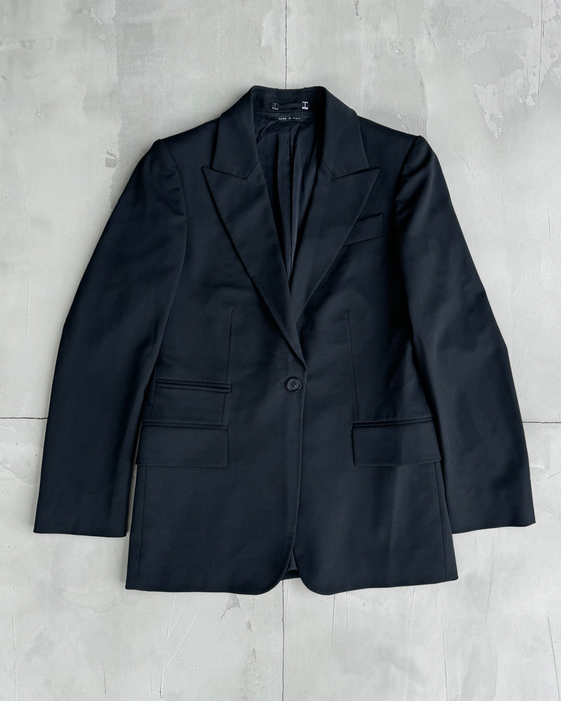 GUCCI WOMEN'S PEAK LAPEL WOOL BLAZER - S