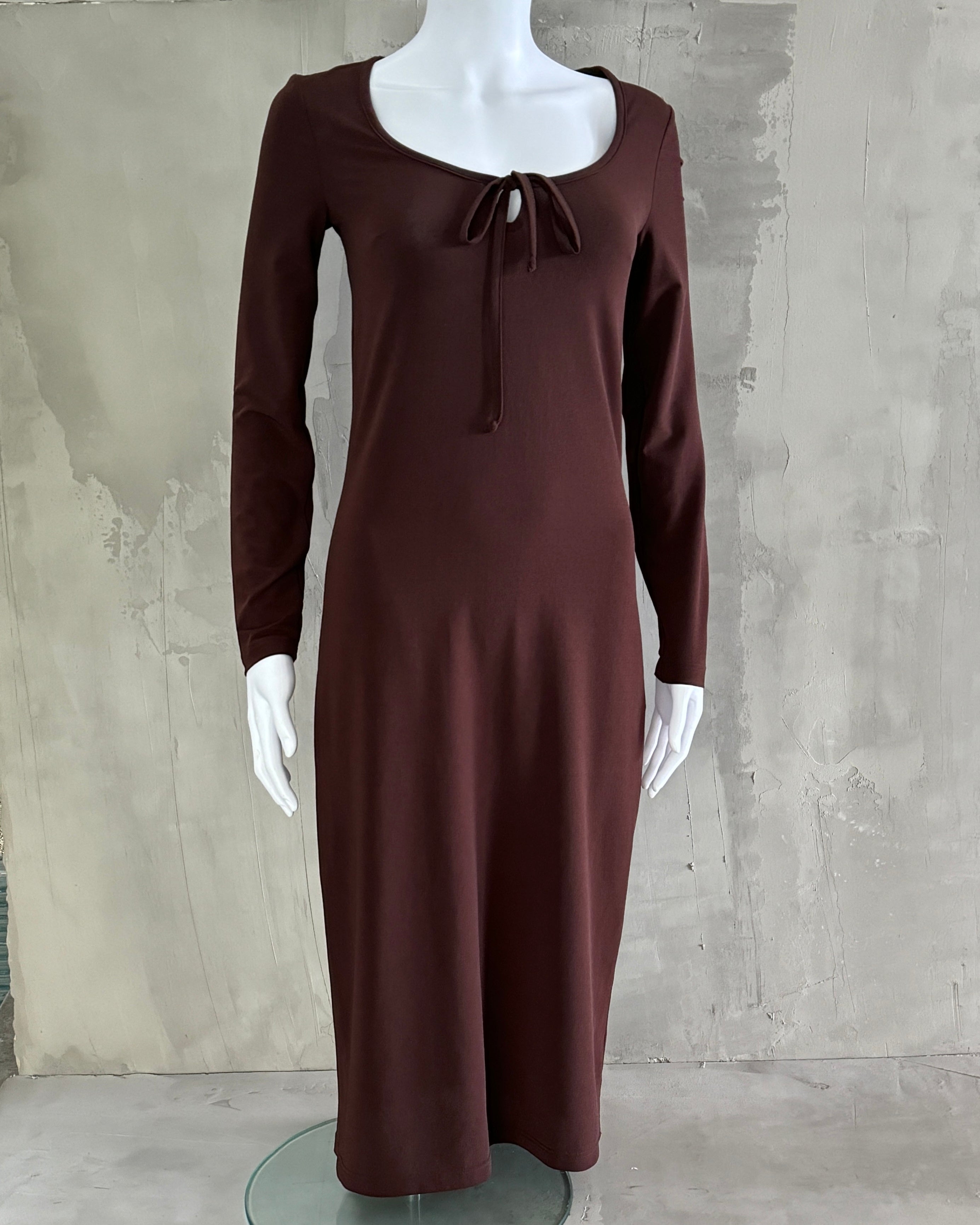 DOLCE AND GABBANA D&G NYLON BOW MIDI DRESS - M