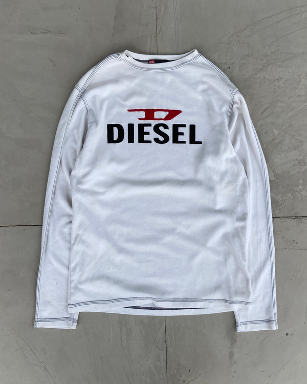 DIESEL LONG-SLEEVE LOGO TEE - L