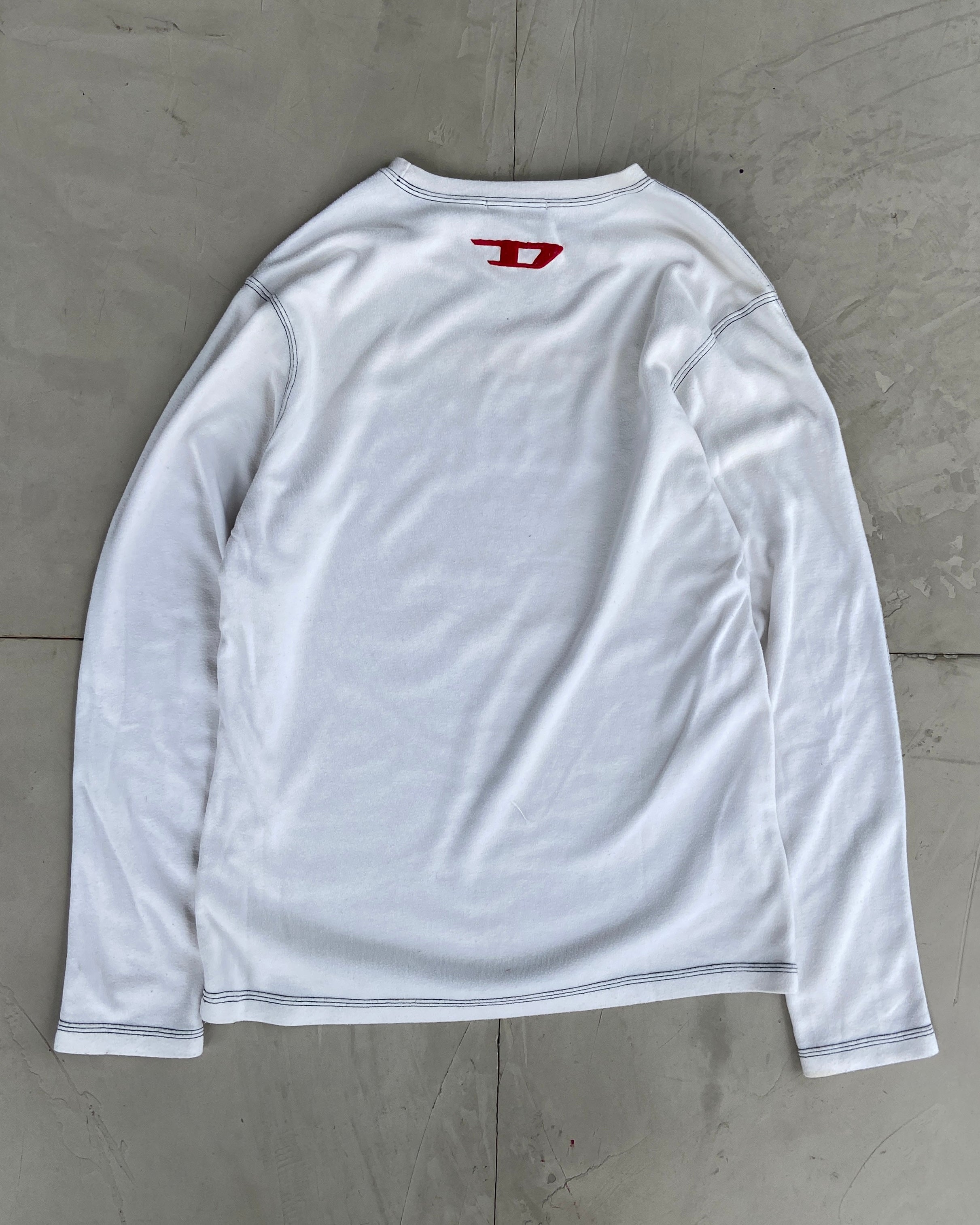DIESEL LONG-SLEEVE LOGO TEE - L
