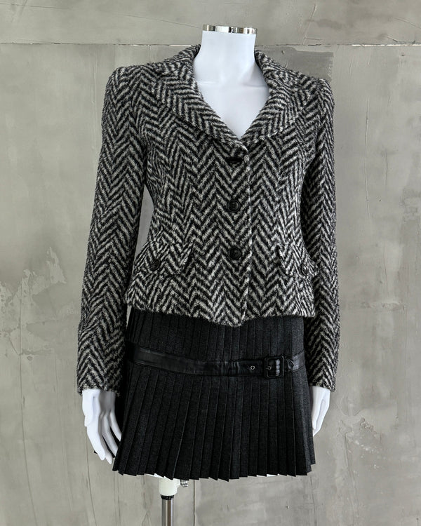 ARMANI CROPPED COLLARED JACKET - S