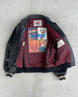 AVIREX USA 90'S VARSITY LEATHER JACKET - XL