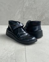 PRADA SS99 BLACK LEATHER SQUARE TOE SHOES - EU 36 / UK 3