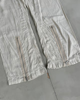 Armani Jeans Wide Leg Linen Pants with Zip Detail - M