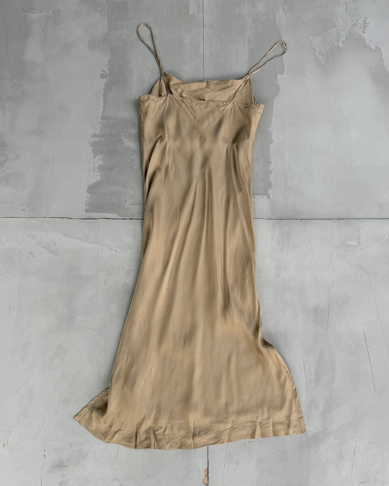 DRIES VAN NOTEN COWL NECK SLIP DRESS - S