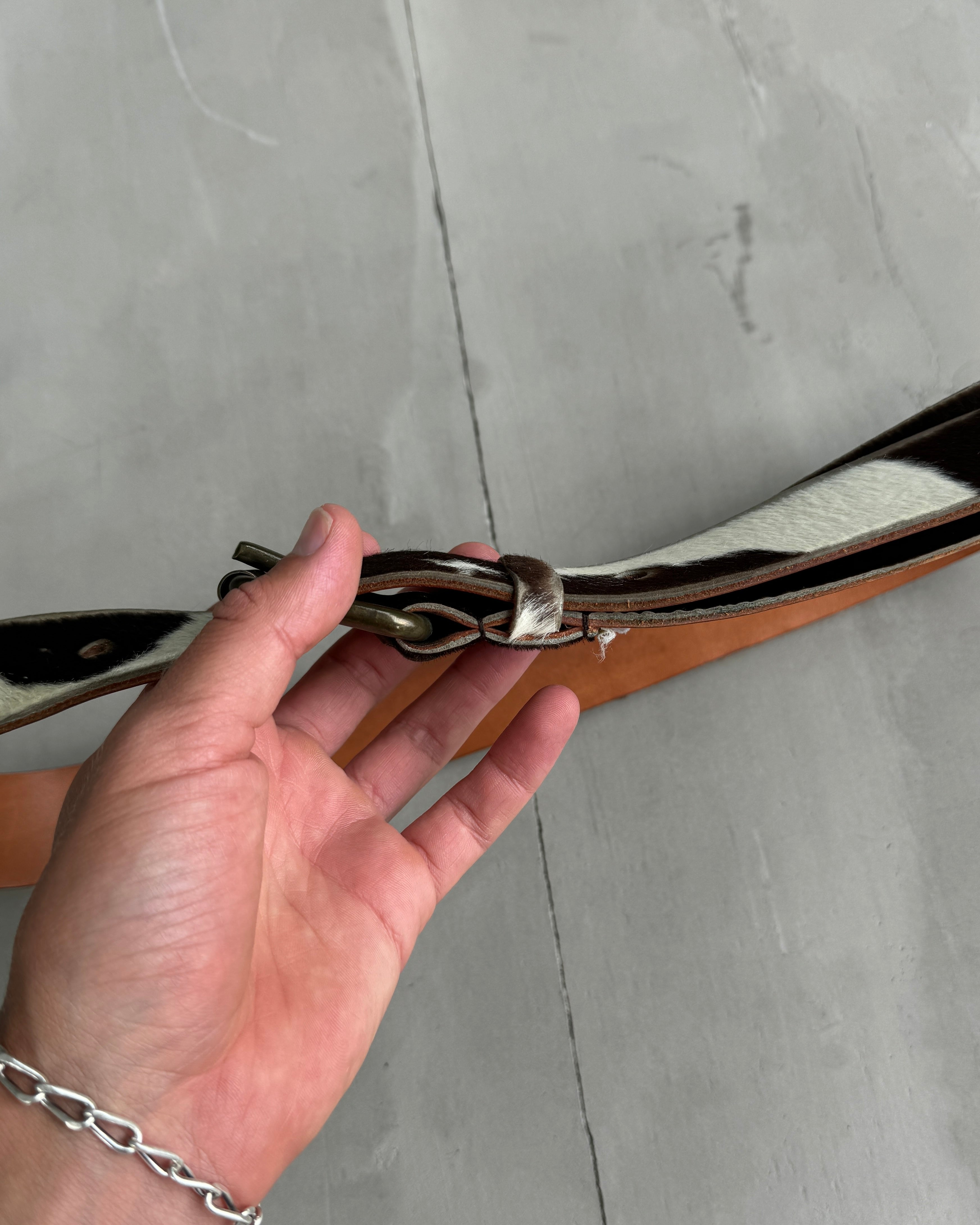 MIU MIU SS02 CALF FUR BELT