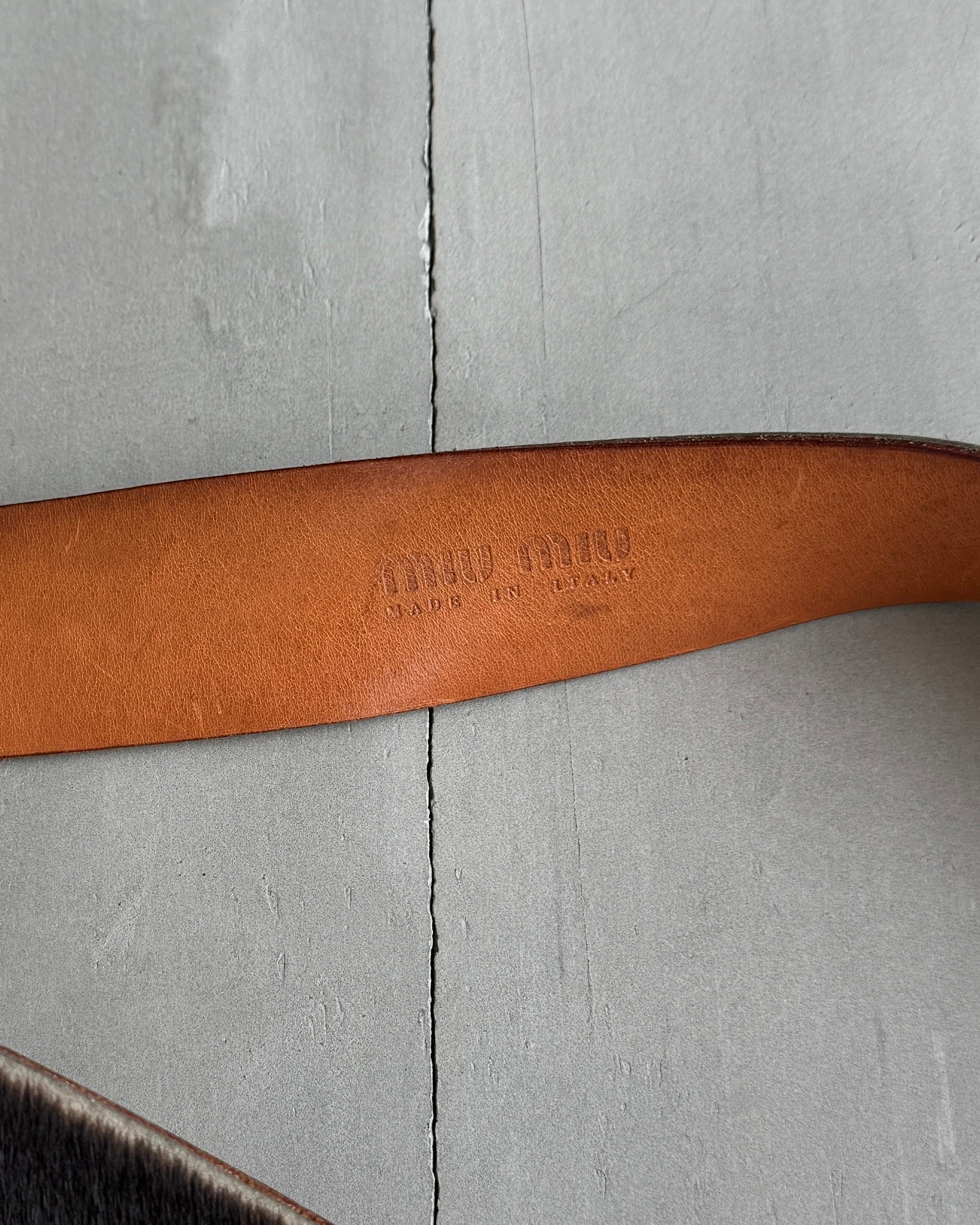 MIU MIU SS02 CALF FUR BELT