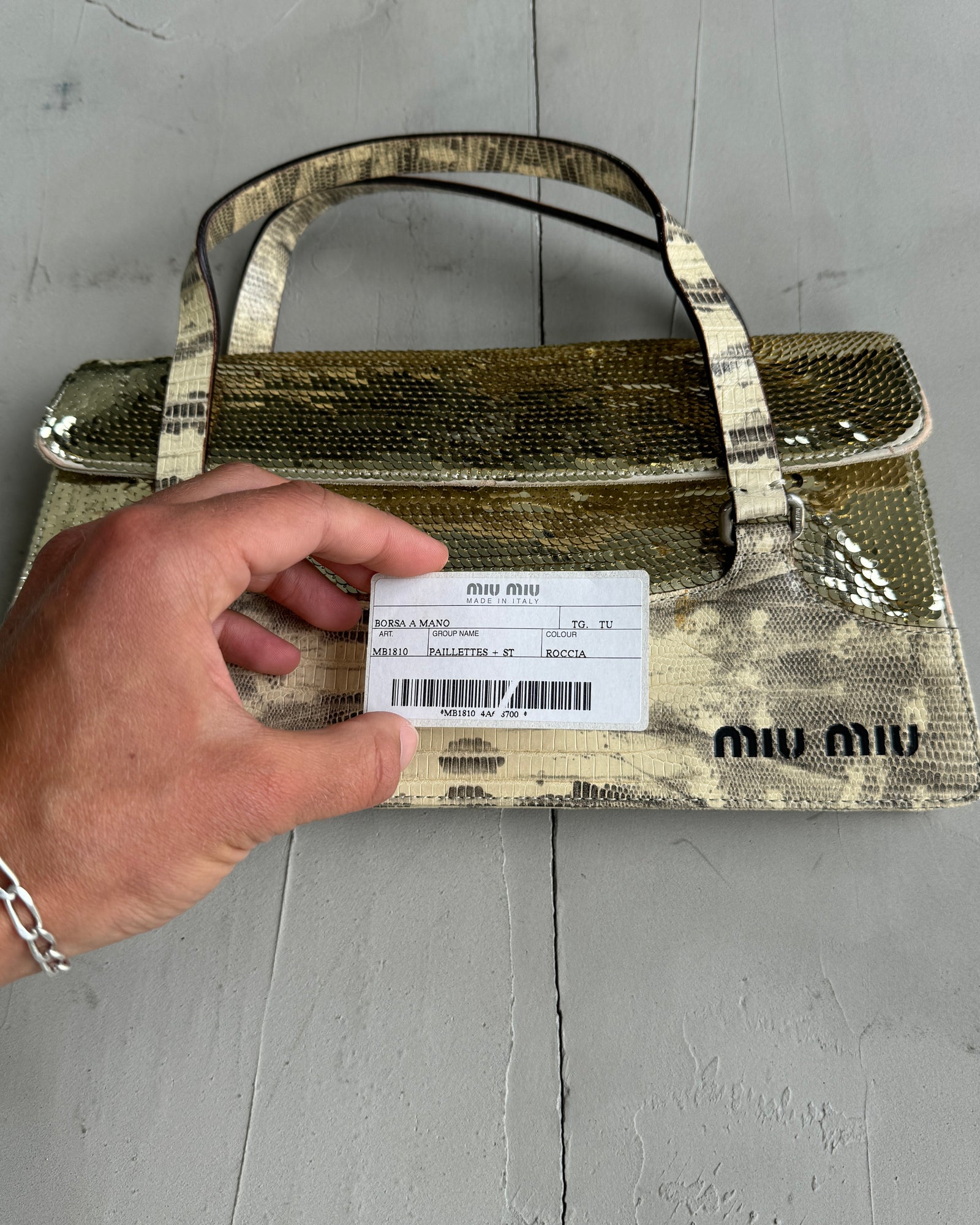 miu miu MIU 00s Archive Leather Python Bag Cut-out handbag