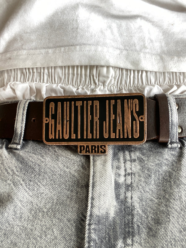 GAULTIER JEAN'S 90'S BROWN LEATHER BELT